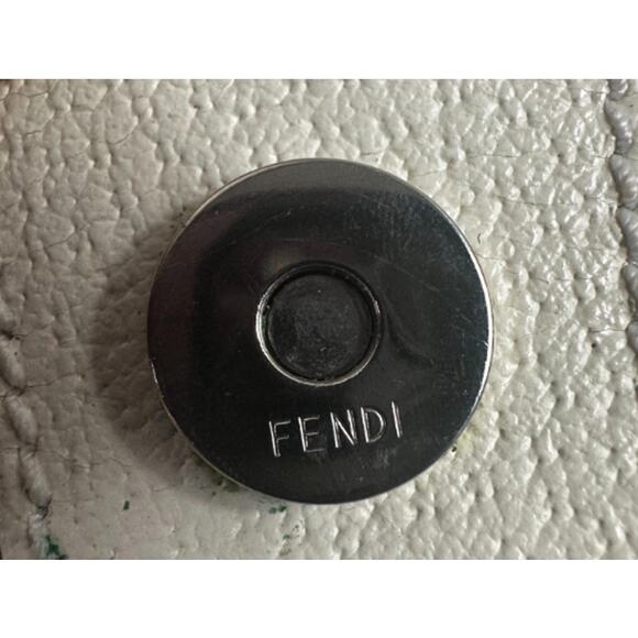 FENDI Vintage Baby Blue Linen Shoulder Hobo Bag (FFXX180) - Picture 11 of 15